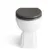 Monaco Graphite Grey Combination Vanity Traditional Basin with Marble Top & Hudson Toilet with Wooden Seat 1500mm