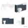 Monaco Inky Blue Combination Vanity Traditional Basin with Marble Top and Seattle Toilet 1500mm