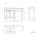 Bermuda Inky Blue Basin Vanity Drawer and Back To Wall Toilet 1100mm (Excludes Pan & Cistern)