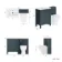 Bermuda Inky Blue Combination Vanity Basin and Seattle Toilet 1100mm