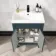 Bermuda Inky Blue Combination Vanity Basin and Boston Toilet 1100mm