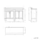Bermuda Dove Grey Cabinet with Marble Top 1200mm Excludes Counter Top Basins - Brushed Brass Accents