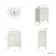Bermuda Chalk White Vanity with Marble Top & Curved Counter Top Basin 600mm - Brushed Brass Accents