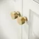Bermuda Chalk White Vanity with Marble Top & Curved Counter Top Basin 800mm - Brushed Brass Accents