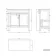 Bermuda Chalk White Cabinet with Marble Top 800mm Excludes Counter Top Basin - Brushed Brass Accents