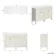 Bermuda Chalk White Cabinet with Marble Top 1200mm Excludes Counter Top Basin - Brushed Brass Accents