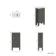 Bermuda Graphite Grey Cloakroom Basin Vanity 400mm - Brushed Brass Accents