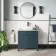 Bermuda Inky Blue Vanity with Marble Top & Curved Counter Top Basin 800mm