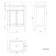 Bermuda Midnight Green Vanity with Marble Top & Curved Counter Top Basin 600mm