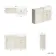 Monaco Chalk White Traditional Basin Vanity and Back To Wall Unit 1200mm (Excludes Pan & Cistern) - Brushed Brass Accents