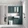 Monaco Midnight Green Combination Vanity Traditional Basin and Boston Toilet 1200mm
