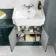 Monaco Midnight Green Combination Vanity Traditional Basin and Boston Toilet 1500mm