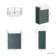 Monaco Midnight Green Basin Vanity 600mm - Brushed Brass Accents