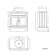 Lucia Chalk White Vanity with Marble Top & Round Counter Top Basin 840mm - Brushed Brass Accents