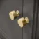 Lucia Graphite Grey Basin Vanity 630mm - Brushed Brass Accents