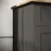 Lucia Graphite Grey Cabinet with Oak Effect Top 640mm (Excludes Counter Top Basin) - Brushed Brass Accents