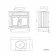 Lucia Graphite Grey Vanity with Oak Effect Top & Oval Counter Top Basin 840mm - Brushed Brass Accents