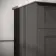 Lucia Graphite Grey Vanity with Marble Top & Curved Counter Top Basin 840mm - Brushed Brass Accents