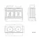 Lucia Graphite Grey Double Vanity with Marble Top & Oval Counter Top Basin 1200mm - Brushed Brass Accents