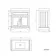 Lucia Inky Blue Basin Vanity 830mm - Brushed Brass Accents