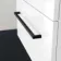 Elba Gloss White Wall Hung Drawer 600mm Excludes Counter Top Basin - Black Accents