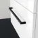 Elba Gloss White Wall Hung Drawer with Marble Top 1200mm Excludes Basins - Black Accents