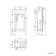 Bermuda Dove Grey Cloakroom Basin Vanity 400mm - Brass Knurled Handles