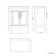 Bermuda Dove Grey Vanity with Curved Counter Top Basin 600mm - Brass Knurled Handles