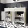 Bermuda Chalk White Double Basin Vanity 1200mm - Brass Knurled Handles
