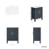 Bermuda Inky Blue Cabinet with Marble Top 600mm Excludes Counter Top Basin - Brass Knurled Handles