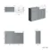 Monaco Dove Grey Basin Vanity and Back To Wall Toilet Unit 1200mm (Excludes Pan & Cistern) - Brass Knurled Handles