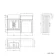 Monaco Dove Grey Basin Vanity and Back To Wall Toilet Unit 1200mm (Excludes Pan & Cistern) - Brass Knurled Handles