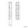 Monaco Dove Grey Floor Standing Tall Cabinet Unit 1900x300mm - Brass Knurled Handles