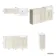 Monaco Chalk White Combination Vanity Traditional Basin 1500mm (Excludes Pan & Cistern) - Brass Knurled Handles