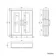 Chalk White Wall Hung Mirror Cabinet 700x600mm - Brass Knurled Handles
