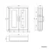 Graphite Grey Wall Hung Cabinet 700x600mm - Brass Knurled Handles