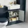 Monaco Inky Blue Traditional Basin Vanity 600mm - Brass Knurled Handles