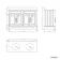 Lucia Graphite Grey Double Vanity with Marble Top & Undermount Basins 1200mm - Brass Knurled Handles