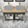 Lucia Graphite Grey Cabinet with Oak Effect Top 1200mm (Excludes Counter Top Basins) - Brass Knurled Handles