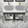 Lucia Graphite Grey Cabinet with Marble Top 1200mm (Excludes Counter Top Basins) - Brass Knurled Handles