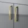 Harper Stone Grey Vanity with Semi Recessed Basin 600mm -Brushed Brass Accents