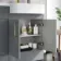 Harper Stone Grey Basin Vanity and Back To Wall Toilet Unit 1200mm (Excludes Toilet) - Brushed Brass Accents - Right Handed