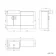 Harper Navy Blue Basin Vanity and Back To Wall Toilet Unit 1200mm - Excludes Toilet