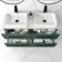 Elba Midnight Green Double Wall Hung Drawer Vanity with Marble Top & Cody Basin 1200mm - Black Accents