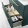 Elba Midnight Green Wall Hung Drawer Vanity with Marble Top & Cody Basin 800mm - Brushed Brass Accents