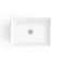 Elba Gloss White Double Wall Hung Drawer Vanity with Marble Top & Cody Basin 1200mm - Brushed Brass Accents