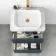 Corsica Inky Blue Vanity Drawer with Marble Top & Marin Basin 600mm
