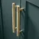 Bermuda Midnight Green Cabinet with Marble Top 800mm (Excludes Counter Top Basin) - Brass Knurled Handles