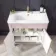 Bermuda Cashmere Pink Basin Vanity 800mm - Brass Knurled Handles