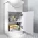 Quartz Gloss White Basin Vanity and Back To Wall Toilet Unit 950mm (Excludes Toilet) - Black Accents